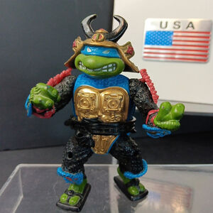 Vintage 1990 TMNT Teenage Mutant Ninja Turtles Figure Leo Samurai Used W/ Belt